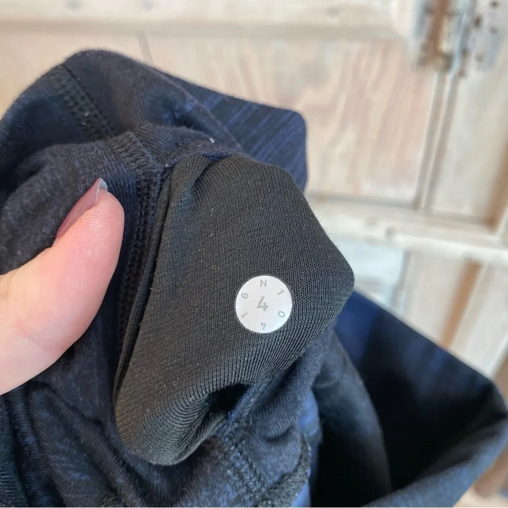 Lululemon Wunder Under Pant III Full-On Luon Wind Chill Deep Navy Black Size 4 - Picture 6 of 7